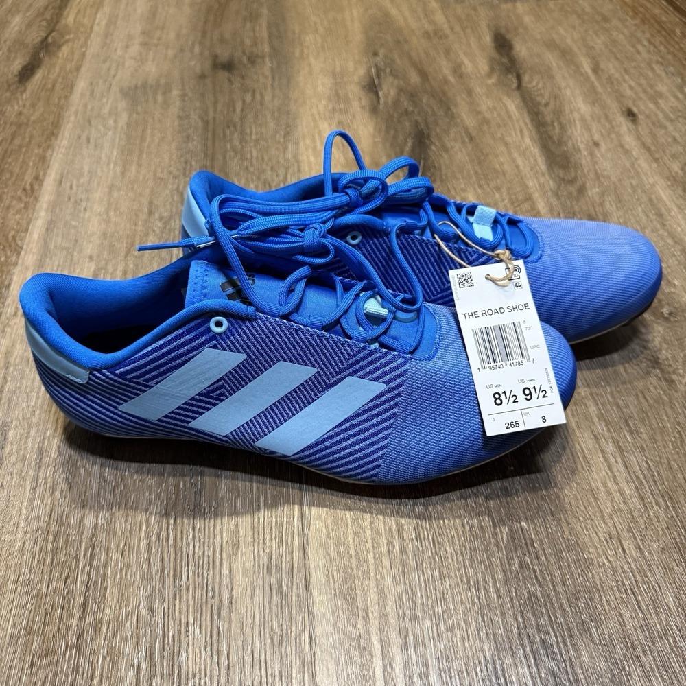 Adidas The Road Cycling Shoes Men 8.5 Women 9.5 Blue Rush Light Baby Blue White